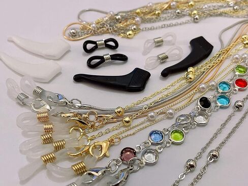 6 قطع قناع سلسلة حبل قلادة نظارة شمسية سلسلة نظارات شمسية سلاسل النظارات النظارات النظارات الطبية الخرز حزام حامل مكافحة فقدان قناع سلسلة للنساء الفتيات in Kuwait