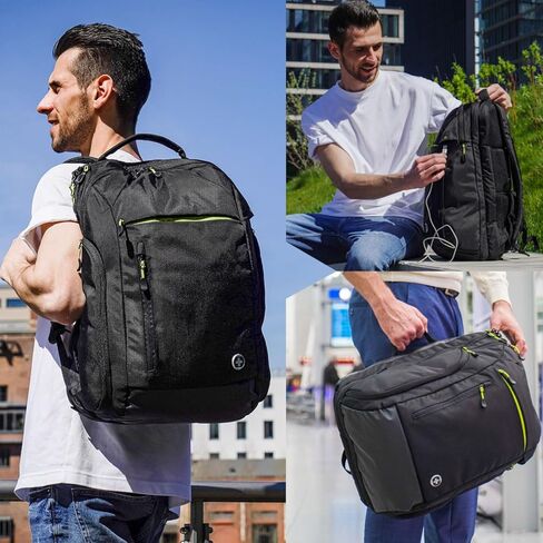 حقيبة ظهر للسفر جافا بتصميم سويسري ديجيتال للرجال، حقيبة ظهر كبيرة لأجهزة الكمبيوتر المحمول مقاس 17 بوصة مع منفذ شحن USB in Kuwait