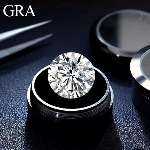 GRA Certified Round 7.50 mm 1.50 Carat Moissanite Diamond D Color Gemstones VVs1 Purity in Kuwait