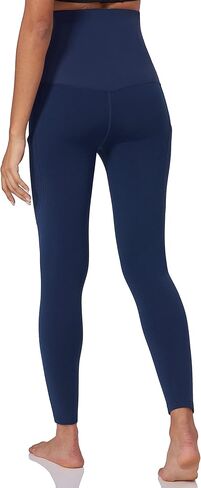 سراويل يوجا مبطنة بالصوف للأمومة نشطة للنساء فوق البطن للتمرين في الشتاء الدافئ السميك للحمل مع جيوب in Kuwait