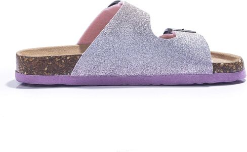 FITORY Boys Girls Glitter Slide Sandals, Cork Slipper with Adjustable Straps for Little Kid/Big Kid in Saudi Arabia