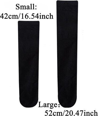 النساء جوارب طويلة إلى الركب عالية الفخذ جوارب التمهيد للهالوين عيد الميلاد مهرجان زينة الحفلات ارتداء اليومي (1 زوج + أسود) in Kuwait