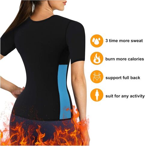 سترة ساونا نسائية من Gotoly مصنوعة من النيوبرين مع أكمام لبدلة رياضية ساخنة لفقدان الوزن in Kuwait