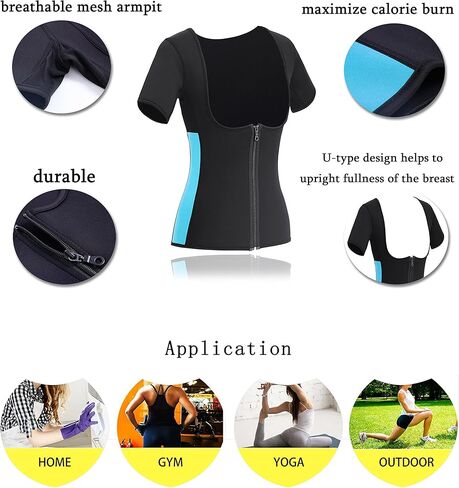 سترة ساونا نسائية من Gotoly مصنوعة من النيوبرين مع أكمام لبدلة رياضية ساخنة لفقدان الوزن in Kuwait