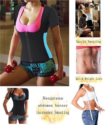 سترة ساونا نسائية من Gotoly مصنوعة من النيوبرين مع أكمام لبدلة رياضية ساخنة لفقدان الوزن in Kuwait