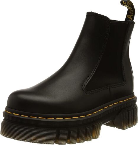Dr. Marents Women's Audrick Platform Chelsea Boot, Black Nappa Lux in Saudi Arabia