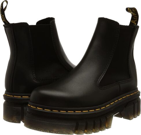 Dr. Marents Women's Audrick Platform Chelsea Boot, Black Nappa Lux in Saudi Arabia