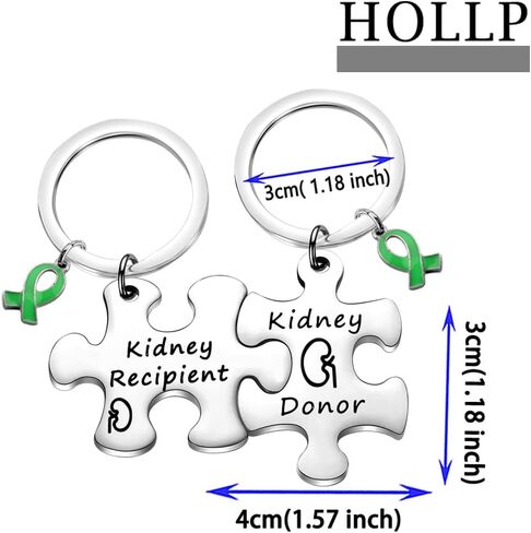 HOLLP Donor Jewelry Transplant Gift Kidney Donor Kidney Recipient Set of Keychain for Donor in Saudi Arabia