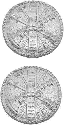 سميث اند وارن رجال الاطفاء يتبارون سلم عمودي قرص مستدير مع حبل طوق الحدود النحاس رتبة شارة الفضة النهاية النار موحدة دبوس in Kuwait