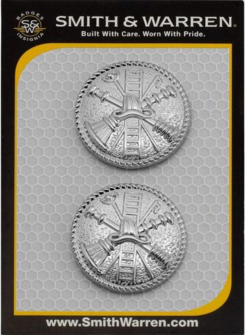 سميث اند وارن رجال الاطفاء يتبارون سلم عمودي قرص مستدير مع حبل طوق الحدود النحاس رتبة شارة الفضة النهاية النار موحدة دبوس in Kuwait