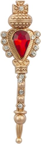 Knighthood Golden Key with Red Stone and Swarovski Detailing Lapel Pin Brooch in Saudi Arabia