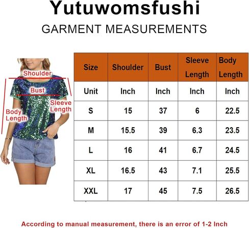 Womens Full Sequin Sparkle Tops Shimmer Glitter Round Neck Short Sleeve Shirt Summer Disco Party Tee Shirts Tunic Blouse in Kuwait