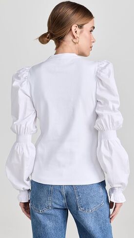 قميص Veronica Beard Jean النسائي Effy، أبيض، XS in Kuwait