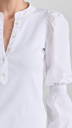 قميص Veronica Beard Jean النسائي Effy، أبيض، XS in Kuwait