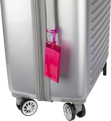 4 Pack TravelMore Luggage Tags for Suitcases, Flexible Silicone Travel ID Identification Labels Set for Bags & Baggage – Hot Pink in Kuwait