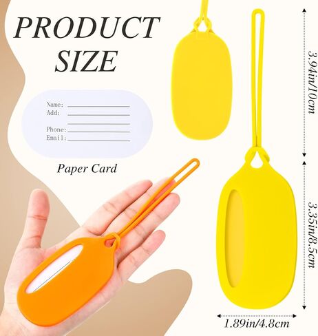 Sanwuta 24 Pieces Kids Luggage Tags Silicone Bag Tags for Backpacks Kids Backpack Tags with Name/ID/Address Card Suitcase Tags Identifiers Name Tags for Luggage in Saudi Arabia