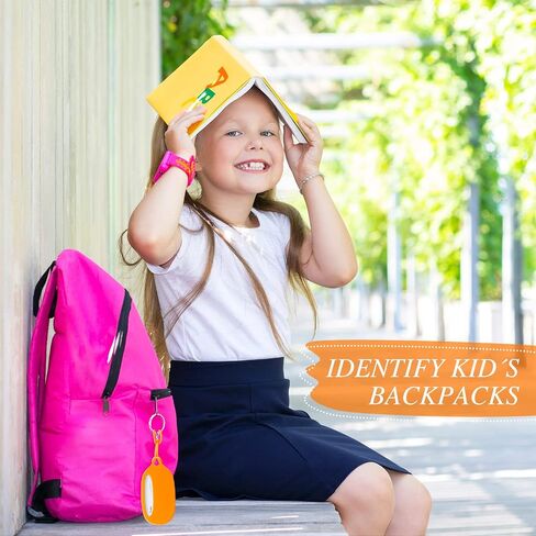 Sanwuta 24 Pieces Kids Luggage Tags Silicone Bag Tags for Backpacks Kids Backpack Tags with Name/ID/Address Card Suitcase Tags Identifiers Name Tags for Luggage in Saudi Arabia