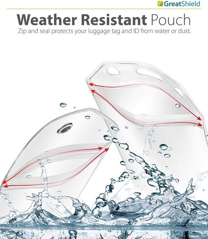 حامل بطاقات الأمتعة للرحلات البحرية من GreatShield (8 عبوات) + حامل بطاقة هوية مع حبل قصير (4 عبوات) وحقيبة إغلاق بسحاب من مادة PVC المقاومة للطقس وحلقة فولاذية لخط الرحلات البحرية الملكية والمشاهير in Kuwait