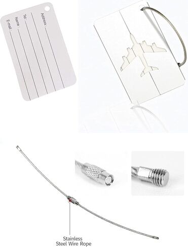 24 Pcs Metal Luggage Tags Bulk Luggage Tags Travel Tag with Strings Aluminium Suitcase Labels for Travel Luggage Baggage Identifier 12 Colors in Kuwait