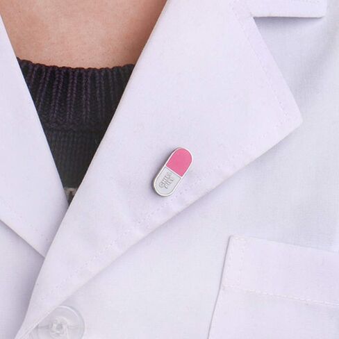 hanreshe Medical Jewelry 2 Pieces Enamel Brooch Set Nurse Doctor Graduation Medical Student Chemistry Brooch in Kuwait
