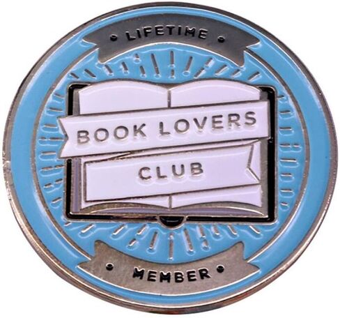 Book Lovers Club Badge Round Button Brooch Reading Gift Enamel Pin Jeans Shirt Scarf Bags Jewelry in Saudi Arabia