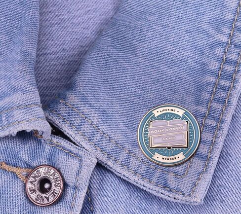 Book Lovers Club Badge Round Button Brooch Reading Gift Enamel Pin Jeans Shirt Scarf Bags Jewelry in Saudi Arabia