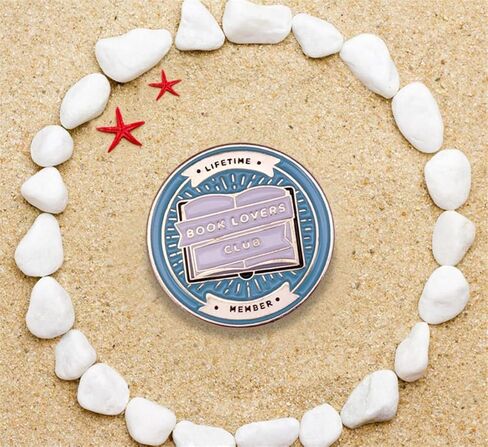 Book Lovers Club Badge Round Button Brooch Reading Gift Enamel Pin Jeans Shirt Scarf Bags Jewelry in Saudi Arabia