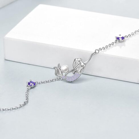 YAFEINI Ankle Bracelets for Women Sterling Silver Mermaid Turtle Ladybug Moon Star Pineapple Anklet Link Chain Anklets Jewelry Gifts for Girls in Kuwait