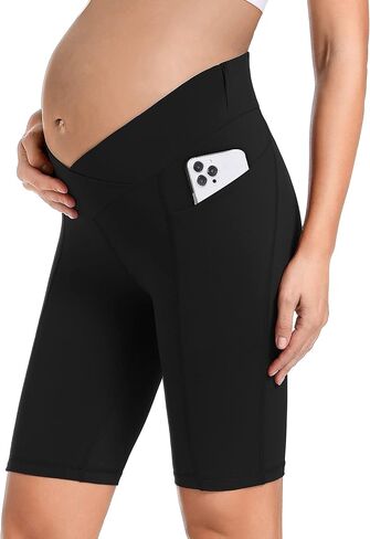 شورت Foucome Underbelly للحوامل شورت رياضي للتمارين الرياضية واليوجا مع جيوب 5 بوصات / 9 بوصات in Kuwait