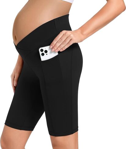 شورت Foucome Underbelly للحوامل شورت رياضي للتمارين الرياضية واليوجا مع جيوب 5 بوصات / 9 بوصات in Kuwait