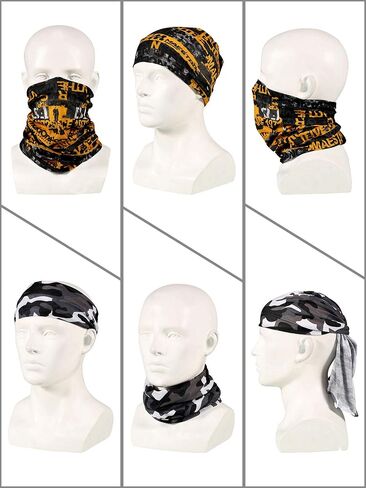 SATINIOR 10 Pieces Seamless Bandanas Face Mask magic scarf Neck Gaiter Breathable Bandana for for Music Festivals, Raves Outdoor Using (Color Set 1) in Saudi Arabia