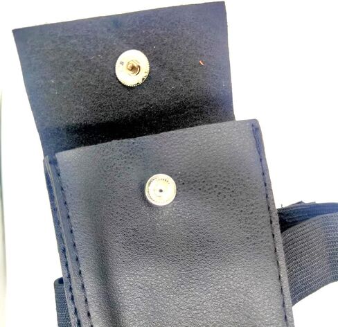 حقيبة نينجا كوناي مع ضمادة - حقيبة ساق كوناي من جلد البولي يوريثان مع ضمادة لأزياء النينجا التنكرية باللون الأسود in Kuwait