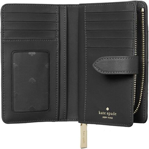 Kate Spade Wallet for Women Carey Wallet in Smooth Quilted Leather, Black, Wallet in Saudi Arabia