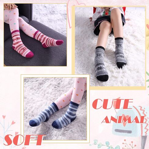 DYW Kids Merino Wool Hiking Socks Toddlers Boys Girls Winter Warm Thick Thermal Soft Cozy Crew Boot Socks 6 Pairs in Saudi Arabia