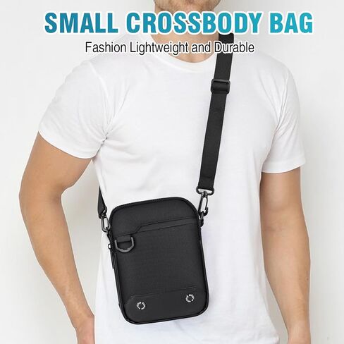 TEUEN Waterproof Nylon Crossbody Bag for Men Small Lightweight Side Shoulder Bag Adjustable Sling Messenger Bag Satchel in Kuwait