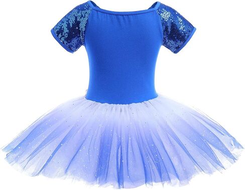 AFAVOM طفل رضيع الفتيات الترتر فستان رقص الباليه بريق زهرة توتو متجنب يوتار راقصة الباليه Dancewear الجمباز زي in Kuwait