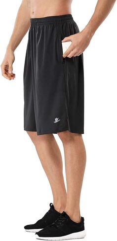 شورت كرة السلة الرياضي للرجال من DEVOROPA، شورت فضفاض للأداء الرياضي، جيوب بسحاب in Kuwait