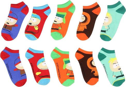 بيو وورلد جوارب ساوث بارك للبالغين من كارتمان كايل ستان كيني باترز، جوارب مزج ومطابقة للكاحل، 5 ازواج، متعددة الالوان in Kuwait