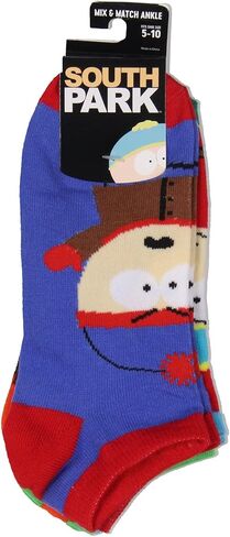 بيو وورلد جوارب ساوث بارك للبالغين من كارتمان كايل ستان كيني باترز، جوارب مزج ومطابقة للكاحل، 5 ازواج، متعددة الالوان in Kuwait