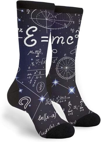 YISHOW Cool Math Science Crew Socks Men's Women's Funny Novelty Physical Socks in Saudi Arabia