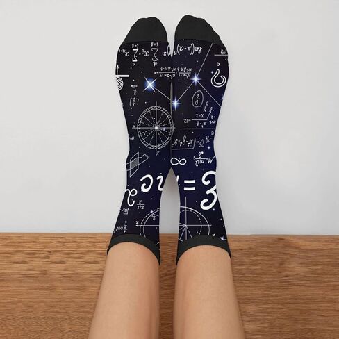 YISHOW Cool Math Science Crew Socks Men's Women's Funny Novelty Physical Socks in Saudi Arabia