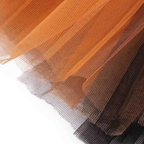 تنورة توتو للسيدات من Victray تنورة توتو من التول وتنورة رقص الباليه وتنورة قصيرة من طبقات توتو للحفلات والمهرجانات (برتقالي وأسود) in Kuwait