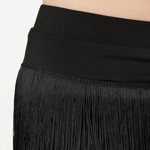 تنانير رقص ZX هامشية للنساء في قاعة الرقص اللاتينية السالسا التانغو تنورة الهالوين تنورة قصيرة فستان رقص مع شورت in Kuwait