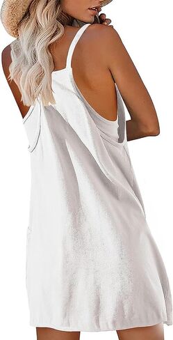 Lauweion Womens Athletic Mini Dress with Shorts Underneath, Workout Active Dress Summer Two Pieces Outfits with Pockets in Kuwait