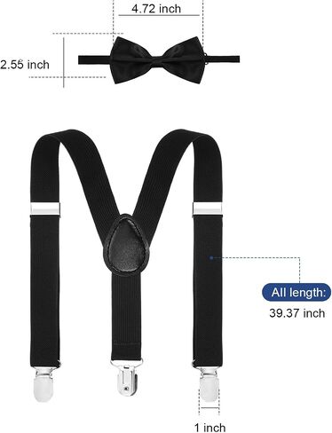 Yahenda 12 Set 24 Pcs Men Suspender and Bow Tie Bulk Pack Y Back Y Shape Adjustable Elastic Suspender for Adult Boy Women in Saudi Arabia