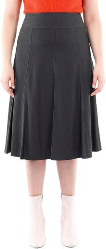 G-Line Women's Eight Gore Midi Skirt Elegant Modest Boho A-Line Below The Knee Panel Skirt for Women Petite to Plus Size 0-26 in Saudi Arabia