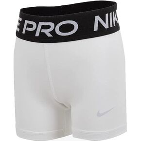 نايك شورت برو بوي قصير للبنات الصغار (الاطفال الصغار/الكبار) - مقاس M، ابيض/اسود/بلاتينيوم نقي in Kuwait