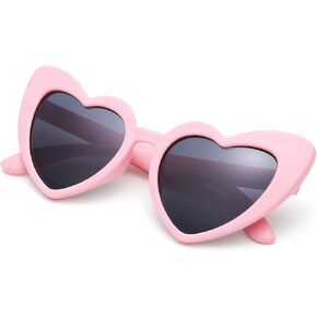 COASION Kids Polarized Heart Girls Sunglasses for Toddler Bendable Sunglasses Shades Age 2-8