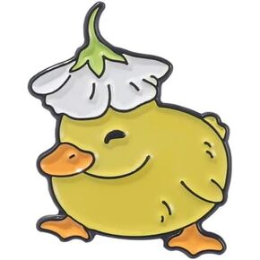 دبوس مطلي بالمينا بتصميم حيوانات جميلة على شكل بطة لطيفة، دبوس بروش كرتوني لحقيبة الظهر والملابس والقبعات، دبوس مضحك، بدون احجار كريمة in Kuwait