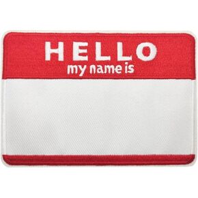 Hello My Name is Embroidered Iron On Patch in Kuwait